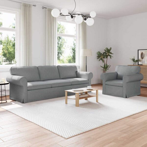 VidaXL Kanapé Szett 2 pcs Világosszürke 245 x 82 x 80 cm szövet