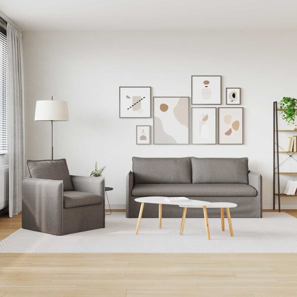 VidaXL Kanapé Szett 2 pcs Tópszínű 196 x 82 x 85 cm Szövet
