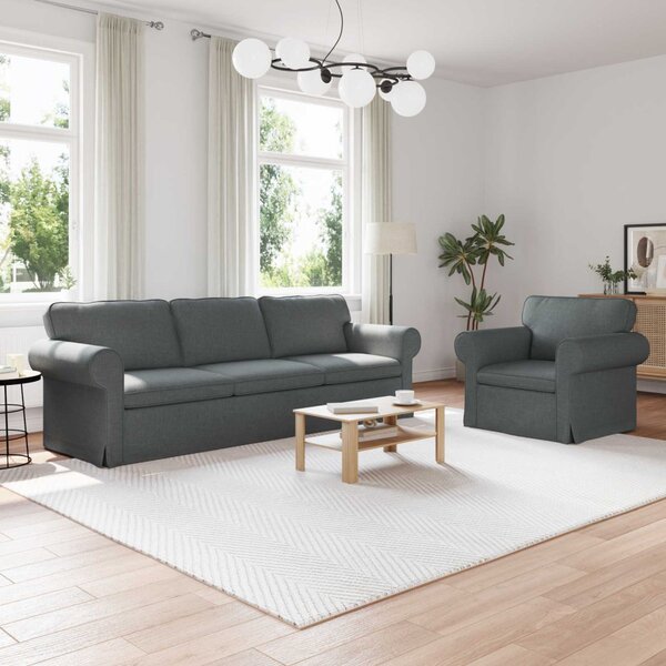 VidaXL Kanapé Szett 2 pcs Sötétszürke 245 x 82 x 80 cm szövet