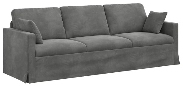 VidaXL Kanapé Szett 2 pcs Sötétszürke 228 x 78 x 80 cm Bársony