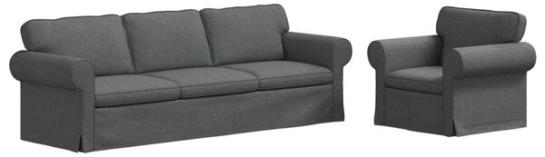 VidaXL Kanapé Szett 2 pcs Sötétszürke 245 x 82 x 80 cm szövet
