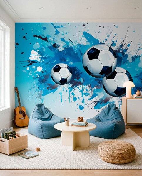 Fotótapéta Focilabdák, Fotótapéta tini szoba, Fotótapéta tini szoba futball, w04373 : Uwalls.hu