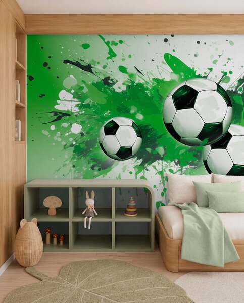 Fotótapéta Focilabdák, Fotótapéta tini szoba, Fotótapéta tini szoba futball, w04373v1 : Uwalls.hu