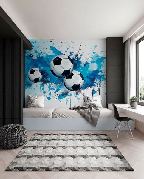 Fotótapéta Focilabdák, Fotótapéta tini szoba, Fotótapéta tini szoba futball, w04373 : Uwalls.hu