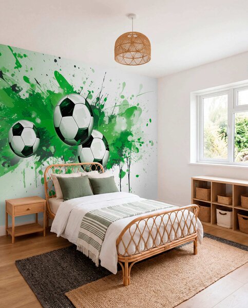 Fotótapéta Focilabdák, Fotótapéta tini szoba, Fotótapéta tini szoba futball, w04373v1 : Uwalls.hu