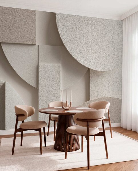 Fotótapéta Bézs színű geometriai formák absztrakt kompozíciója, Fotótapéta geometria, w04395 : Uwalls.hu