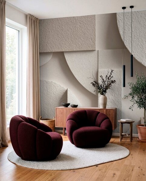 Fotótapéta Bézs színű geometriai formák absztrakt kompozíciója, Fotótapéta geometria, w04395 : Uwalls.hu