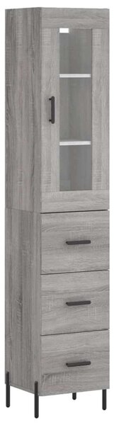 VidaXL szürke sonoma szerelt fa magasszekrény 34,5 x 34 x 180 cm