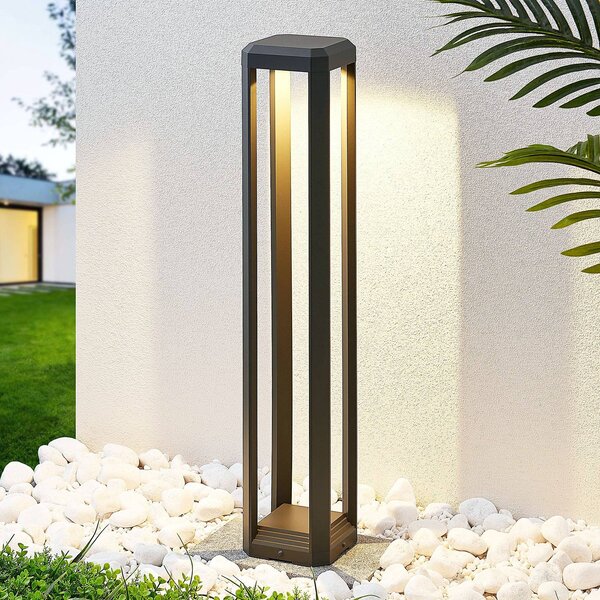 Lucande LED-es útvilágítás Fery, antracit, fém, 80cm, IP65, Alu / szürke / cink, Alumínium, Modern