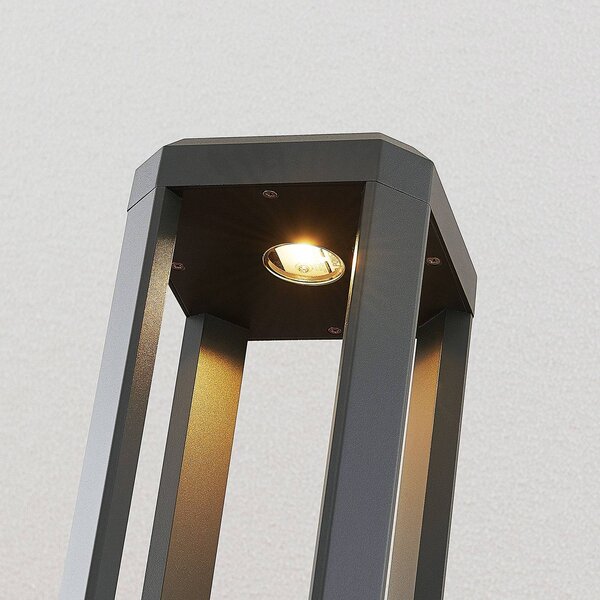Lucande LED-es útvilágítás Fery, antracit, fém, 80cm, IP65, Alu / szürke / cink, Alumínium, Modern
