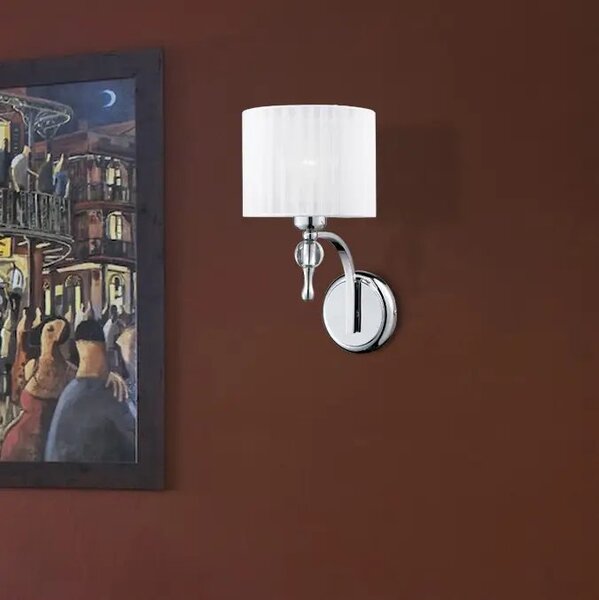 Retro fali lámpa Impress white – Fehér