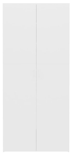 Fehér szerelt fa cipőszekrény 80 x 35,5 x 180 cm