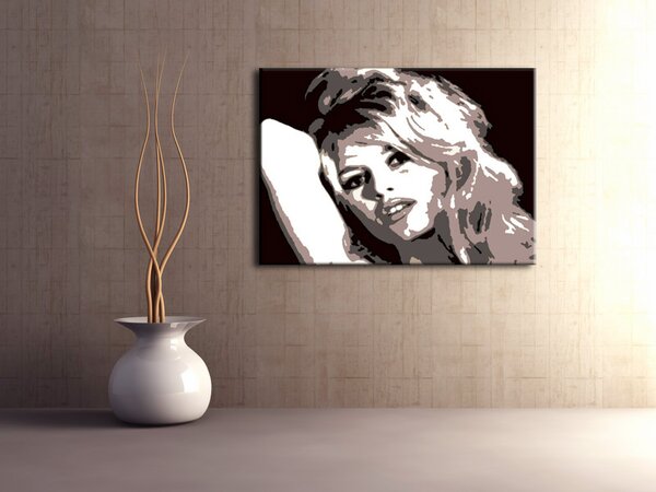 Kézzel festett vászonképek POP Art Brigitte Bardot bar (POP)