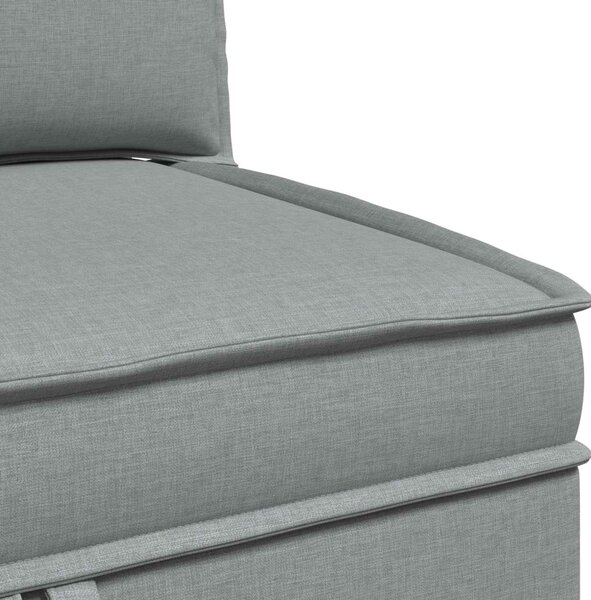 VidaXL Moduláris kanapé szett tárolóval 3 pcs Világosszürke Szövet