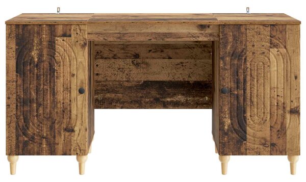Asztal polcokkal ajtóval Antik Fa 142,5 x 50 x 75 cm Szerelt Fa