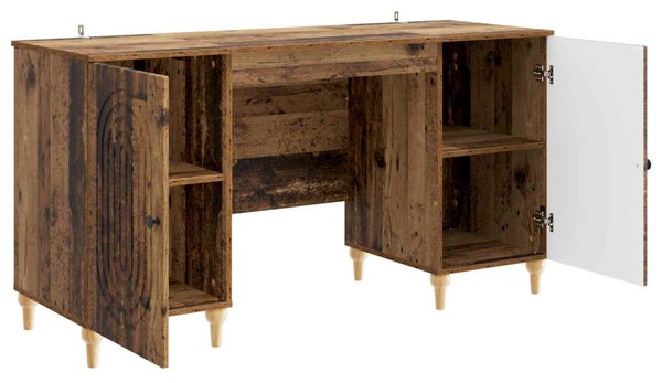 Asztal polcokkal ajtóval Antik Fa 142,5 x 50 x 75 cm Szerelt Fa