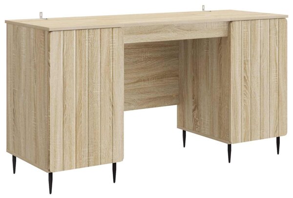 Asztal polcokkal Sonoma Tölgy 142,5 x 50 x 75 cm Szerelt Fa