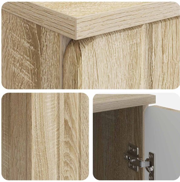 Asztal polcokkal Sonoma Tölgy 142,5 x 50 x 75 cm Szerelt Fa
