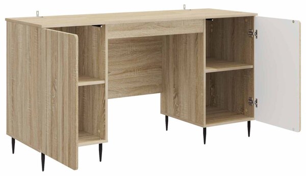 Asztal polcokkal Sonoma Tölgy 142,5 x 50 x 75 cm Szerelt Fa
