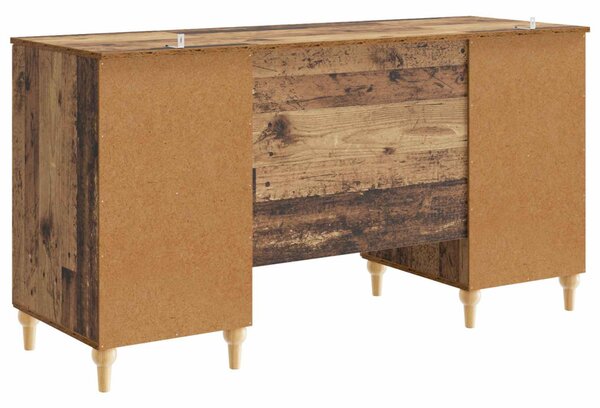 Asztal polcokkal ajtóval Antik Fa 142,5 x 50 x 75 cm Szerelt Fa
