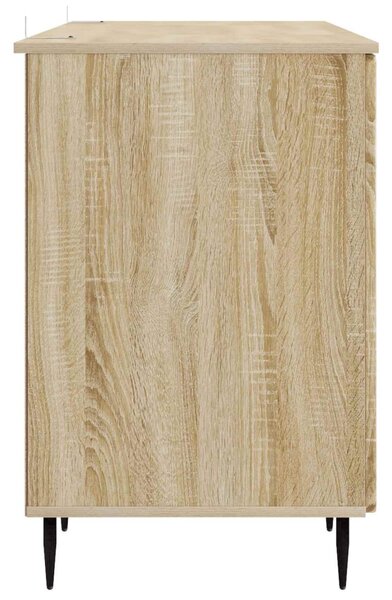 Asztal polcokkal Sonoma Tölgy 142,5 x 50 x 75 cm Szerelt Fa