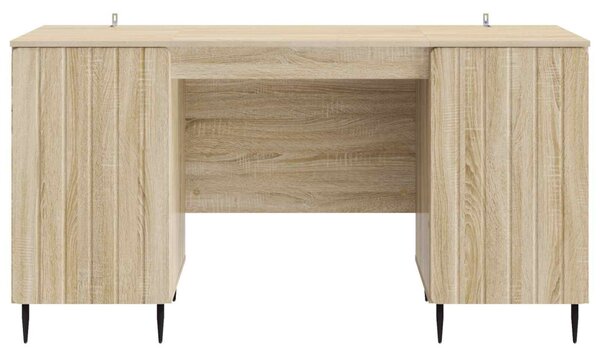 Asztal polcokkal Sonoma Tölgy 142,5 x 50 x 75 cm Szerelt Fa