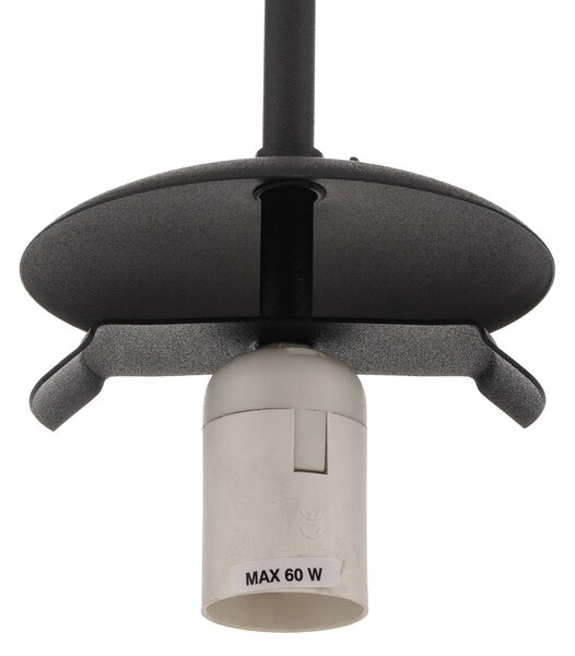 ALDEX Dione függő világítás, 1 izzó, fehér/fekete 30 cm, dimmelhető, Fehér / opál, Nappali / Étkező, Üveg, Modern