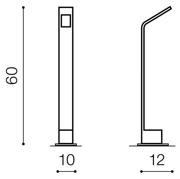 LED kültéri lámpa Agape 60 – Szürke
