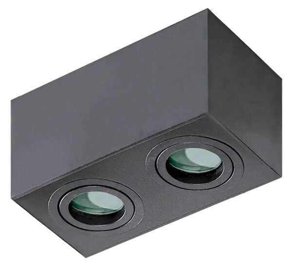 Modern spotlámpa Brant 2 SQ IP44 fekete