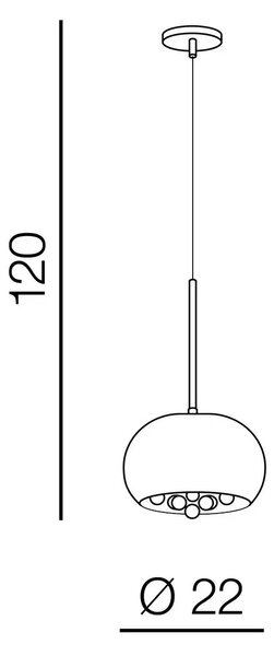 Rusztikus csillár Burn 1 – Szürke