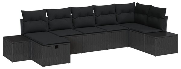 Kanapé Szett párnával 7 pcs polirattan