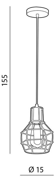 Carron ipari csillár 1 – Réz