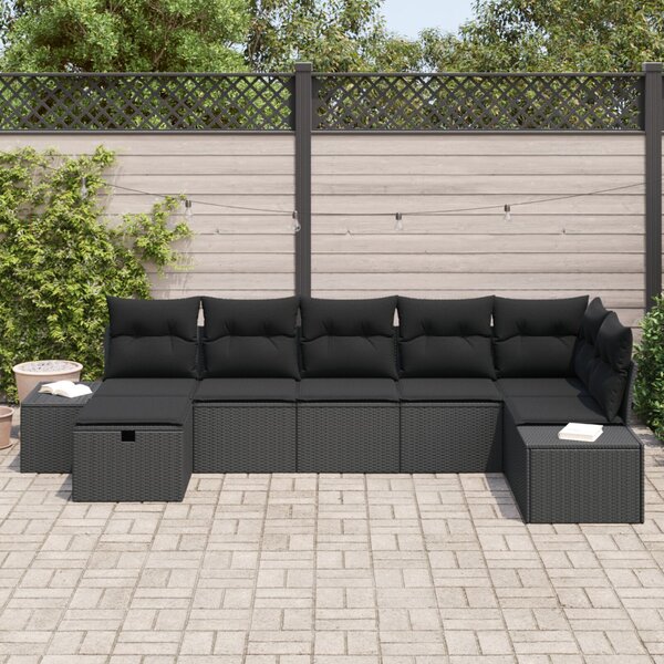 Kanapé Szett párnával 7 pcs polirattan