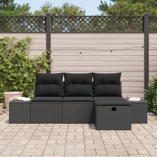 Kanapé Szett párnával 4 pcs polirattan