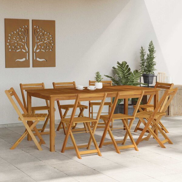 VidaXL Kültéri bistro székek 8 pcs Természetes 40 x 53 x 80 cm