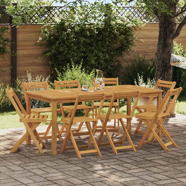 VidaXL Kültéri bistro székek 8 pcs Természetes 40 x 53 x 80 cm