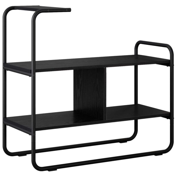 Konzolasztal Fekete Tölgy 80 x 35 x 75 cm Szerelt Fa