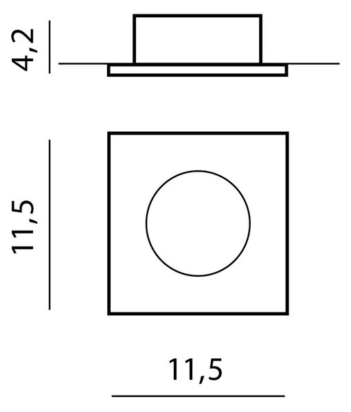 Hugo 1 Downlight fekete