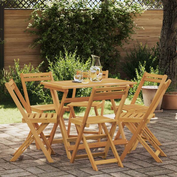 VidaXL Összecsukható Kerti Székek 6 pcs Természetes 40 x 53 x 80 cm