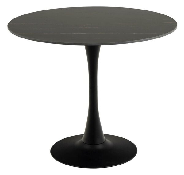 Asztal Norsica 616, 75cm, Fekete márvány