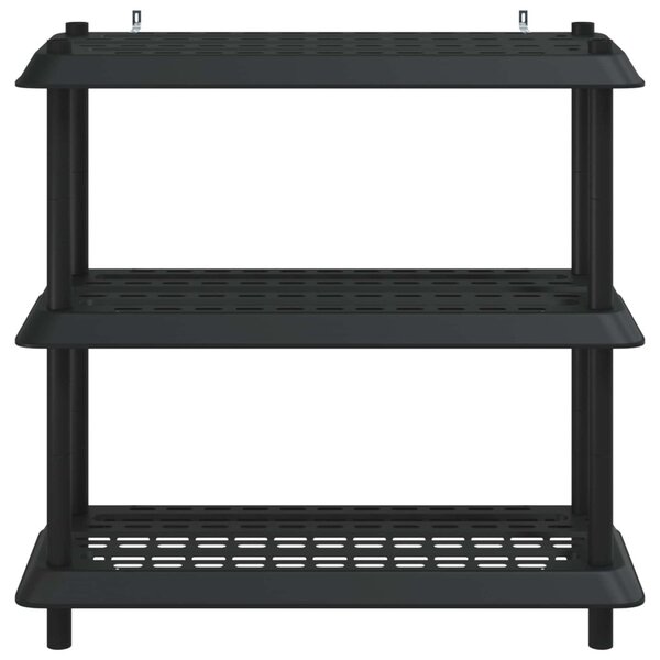 Polc egység 3 szint 100 x 40 x 96 cm PP Antracitszürke