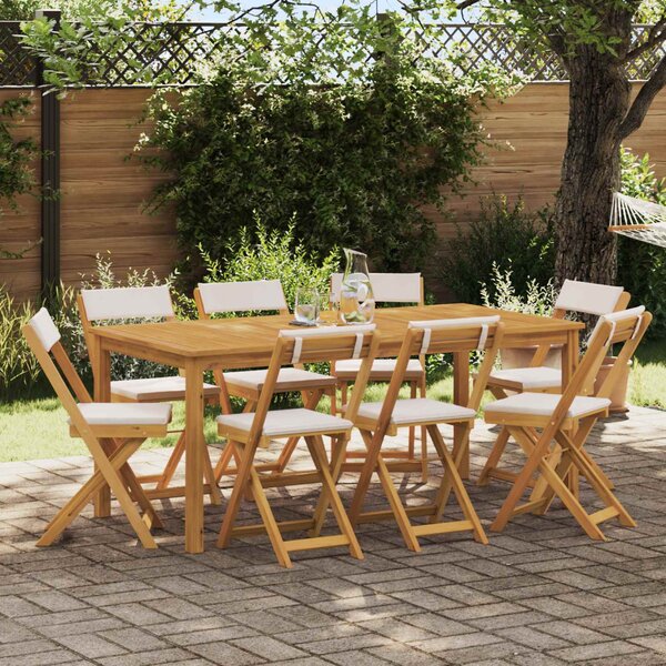 VidaXL Kültéri bistro székek 8 pcs Krémfehér 40 x 53 x 80 cm