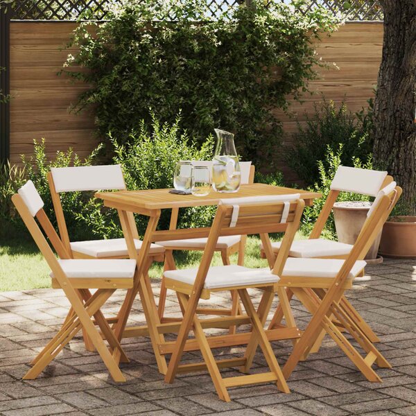 VidaXL Kültéri bistro székek 6 pcs Krémfehér 40 x 53 x 80 cm