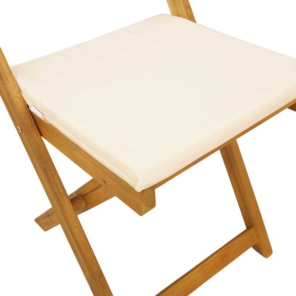 VidaXL Kültéri bistro székek 2 pcs Krémfehér 40 x 53 x 80 cm
