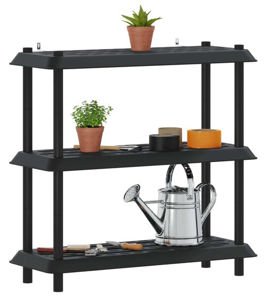 Polc egység 3 szint 100 x 40 x 96 cm PP Antracitszürke