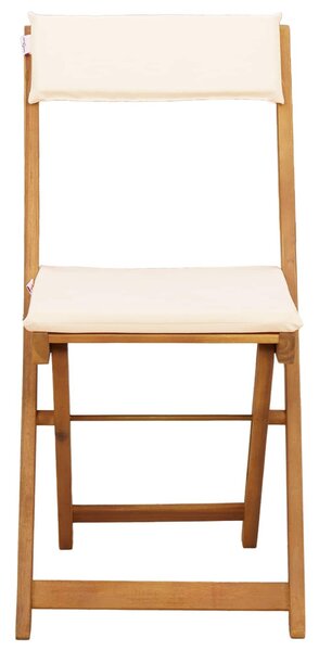 VidaXL Kültéri bistro székek 2 pcs Krémfehér 40 x 53 x 80 cm