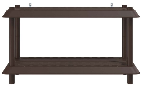 Polc egység 2 szint 100 x 40 x 55,5 cm PP Barna