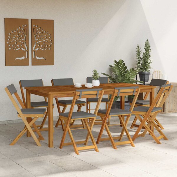 VidaXL Kültéri bistro székek 8 pcs Sötétszürke 40 x 53 x 80 cm