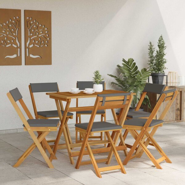 VidaXL Kültéri bistro székek 6 pcs Sötétszürke 40 x 53 x 80 cm