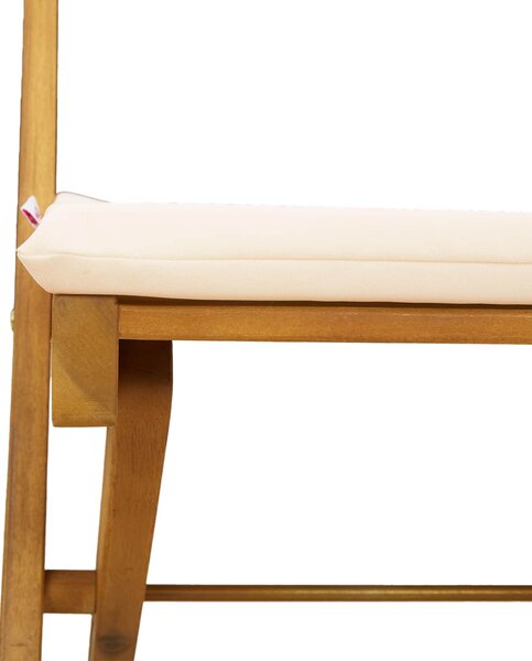 VidaXL Kültéri bistro székek 2 pcs Krémfehér 40 x 53 x 80 cm